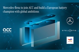 Mercedes, Stellantis e TotalEnergies parceiros no fabrico de baterias - Cada parceiro terá 33% do capital da Automotive Cells Company (ACC