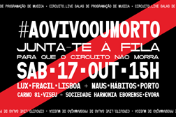Manifestação #aovivooumorto - "Junta-te à fila para que o circuito não morra"