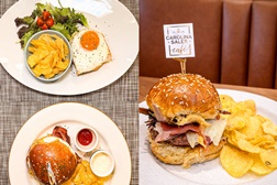 Hambúrgueres artesanais e pizzas quadradas são as novas atrações do Carolina Sales Café - Opções chegam ao espaço do Estoril 