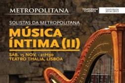 “Música Íntima (II)” pelos Solistas da Metropolitana no Teatro Thalia