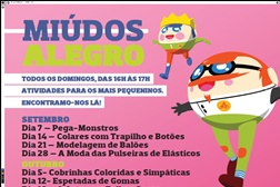 Ateliês gratuitos para miúdos Alegro