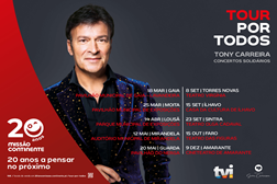 Tony Carreira em Gaia na celebração dos 20 anos da Missão Continente