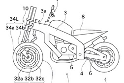 Kawasaki volta a patentear sistema de 3 rodas