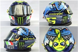 Uma nova decoração para o capacete AGV Pista de Valentino Rossi