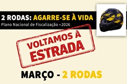 Campanha “Duas Rodas: Agarre-se à Vida” decorre de 17 a 23 de março