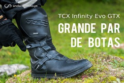 Teste botas de motociclismo TCX Infinity Evo GTX Gore-tex