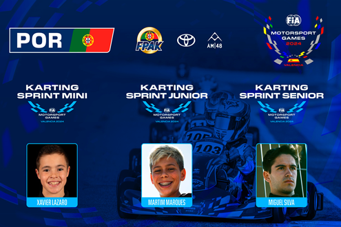 Xavier Lázaro, Martim Marques e Miguel Silva nos FIA Motorsport Games - Nas categorias Karting Sprint Mini, Júnior e Sénior