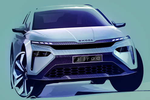 Škoda Elroq: os primeiros esboços exteriores do novo suv compacto - Primeiro modelo da Škoda a adotar a nova linguagem de design Modern Solid