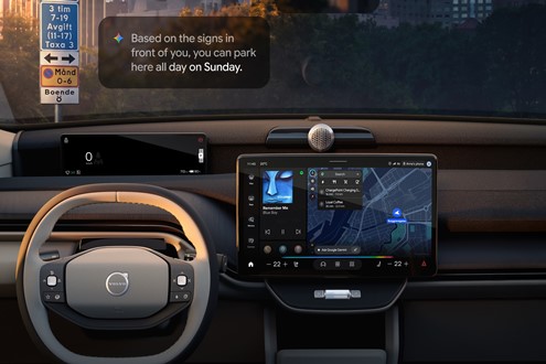 Hey Google, posso estacionar aqui? - Volvo Cars apresenta a mais recente evolução da condução inteligente com Google Gemini