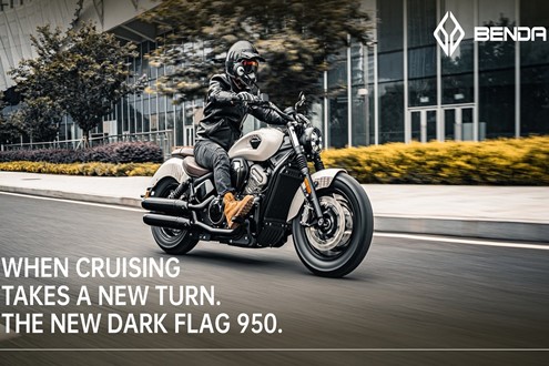 Benda vai apresentar a sua Dark Flag 950 na EICMA - Com motor V4 e todo o caráter cruiser