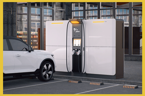 Juice Ultra 2 battery: carregamento rápido CC para carros elétricos sem necessidade de instalação - Carregamento rápido até 210 kW sem aumentar a potência elétrica contratada 