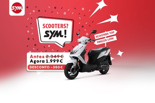 SYM lança campanha com descontos até 400 euros em scooters 125cc