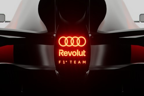 Audi Revolut F1 Team revela nome oficial e a data de lançamento em Berlim - Pintura da Audi Revolut F1 Team será revelada a 20 de janeiro de 2026 em Berlim