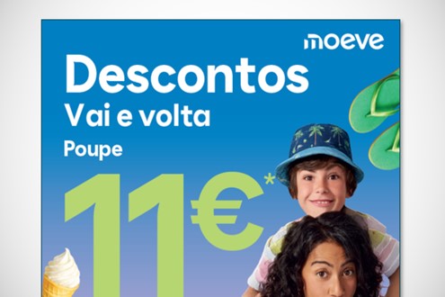 Este verão, a Moeve ajuda a poupar: está de volta a campanha “Vai e Volta” com descontos de até 11€