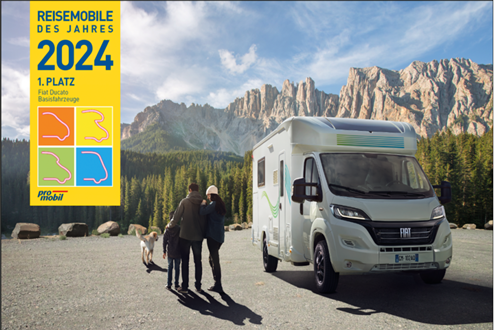 Ducato eleito o "Melhor Veículo Base para Autocaravanas do ano 2024" - Décima sexta vitória consecutiva