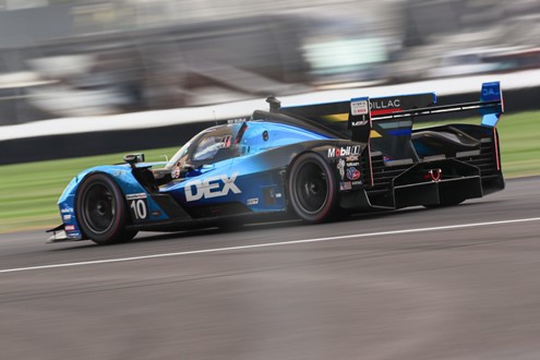 Filipe Albuquerque no segundo lugar do pódio em Indianapolis