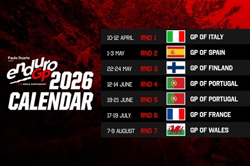 FIM EnduroGP World Championship com duas etapas em Portugal, em Fafe: 12 a 14 de junho e 19 a 21 de junho