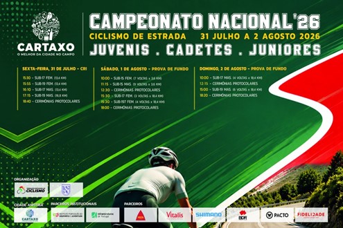 Cartaxo recebe os Campeonatos Nacionais da Juventude - Entre 31 de julho e 2 de agosto