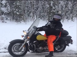 Andar de moto... na neve