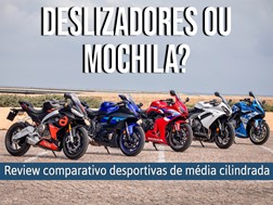 Review comparativo desportivas de média cilindrada - Deslizadores ou mochila? - Aprilia RS 660 vs Honda CBR 650 R vs Suzuki GSX-8R vs Triumph Daytona 660 vs Yamaha R7