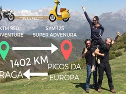 De Braga aos picos da Europa de scooter 125  - 1402Km percorridos