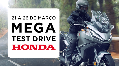 MEGA TEST-DRIVE 2022 - 21 e 26 de Março - Teste a sua Honda de sonho!