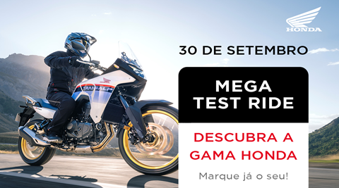 Convite para o Mega Test Ride Honda na Lombas e Curvas