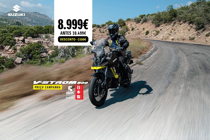 Suzuki lança campanha para a V-Strom 800 com desconto de 1.500 euros