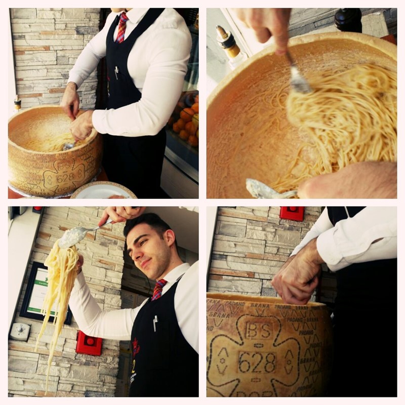 Italy Caffé a verdadeira burrata, pasta alla forma e a esplanada de