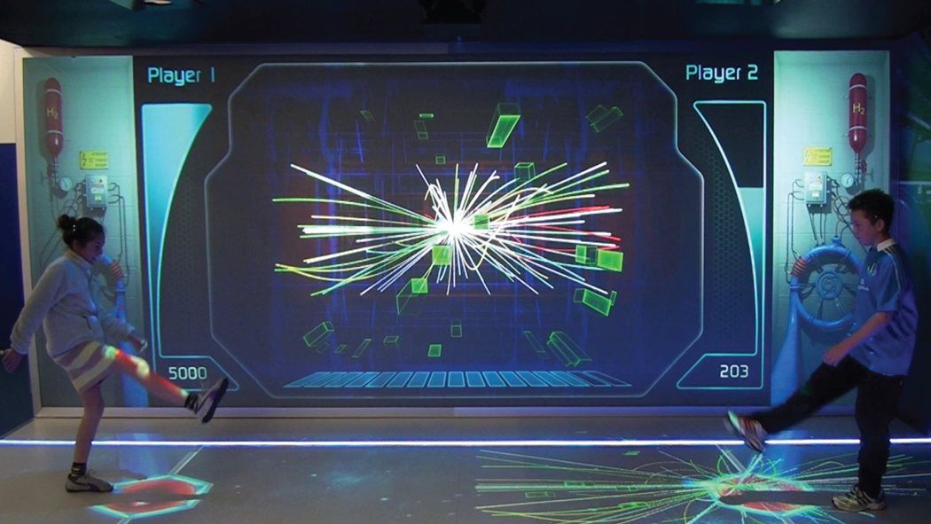 O túnel interativo do LHC, produzido pelo MediaLab do CERN. (© CERN MediaLab)