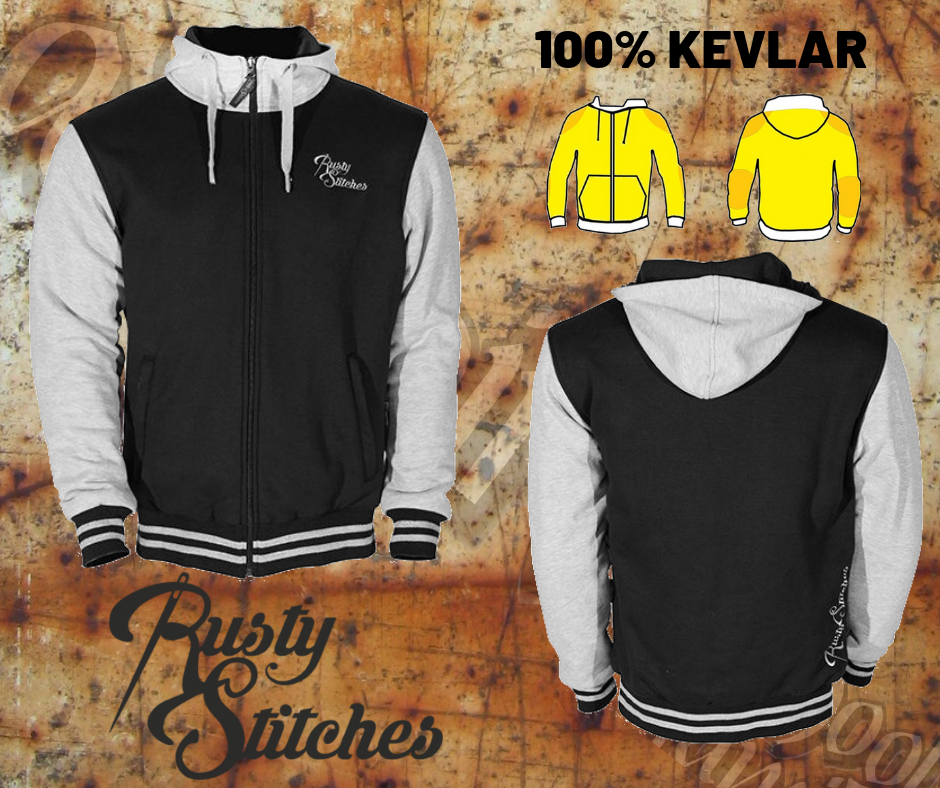 Blusão Rusty Stitches George Preto - Cinza