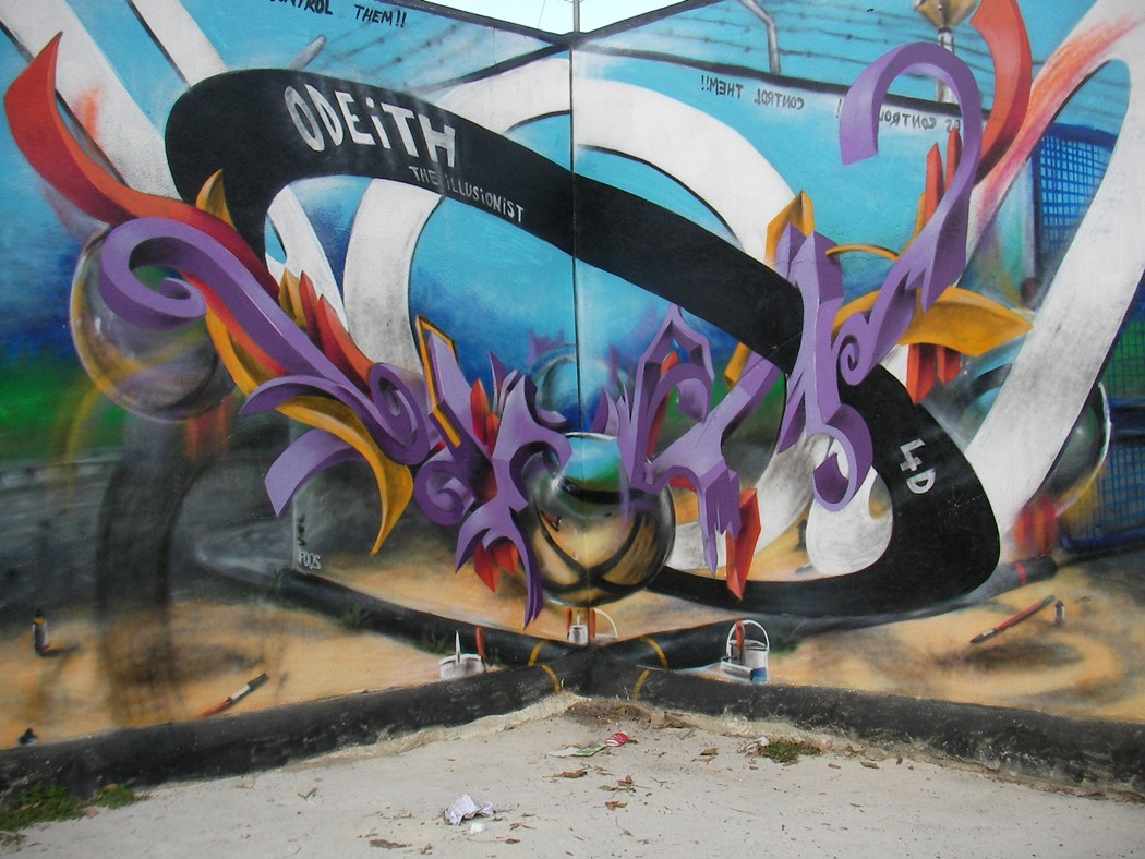 Um dos trabalhos do street artist Odeith