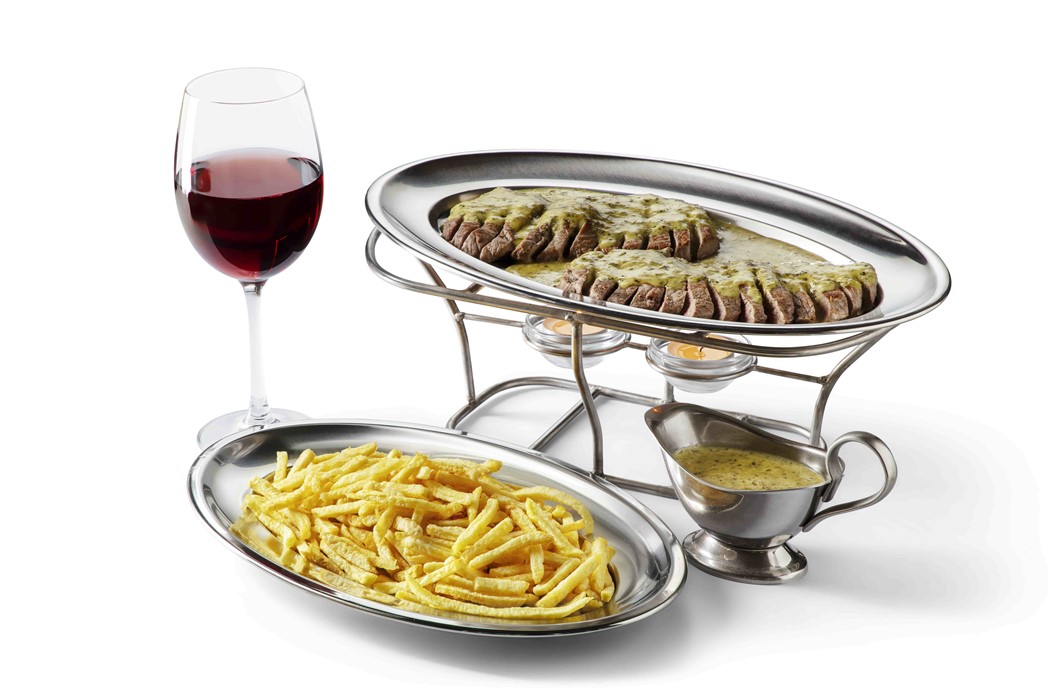 Entrecôte com salada