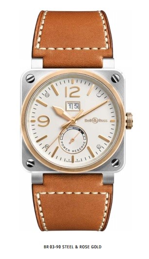 BR03-90 Steel & Rose Gold