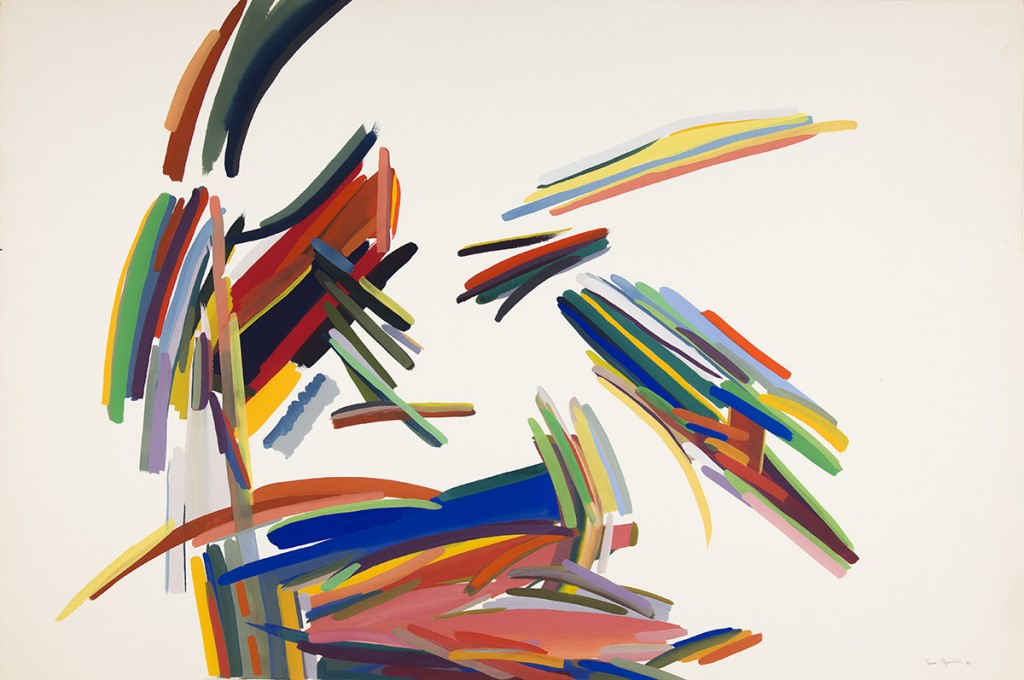 Sem título, 1973. Tinta acrílica sobre papel, 69 x 104 cm. Coleção Teresa Magalhães. Foto: Carlos Azevedo