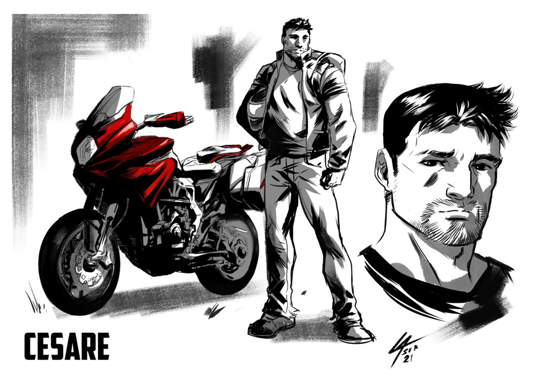 Cesare e a sua Turismo Veloce