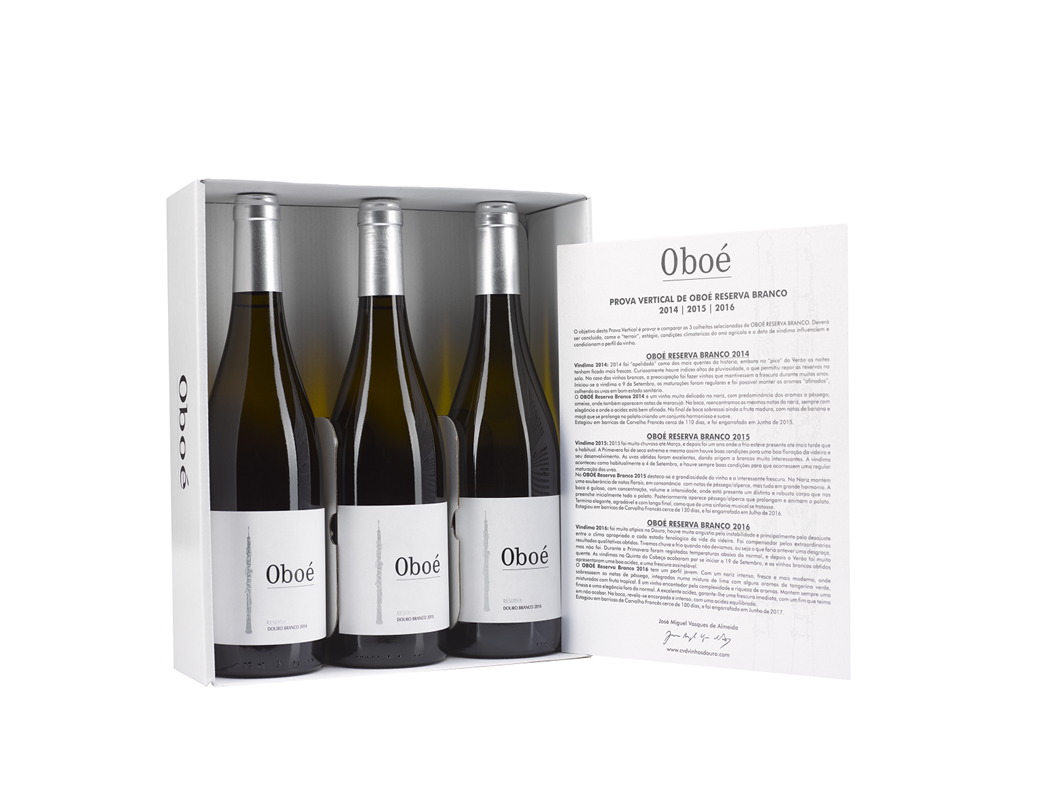 Estojo de prova vertical Oboé Reserva Branco - PVP: 39,90€