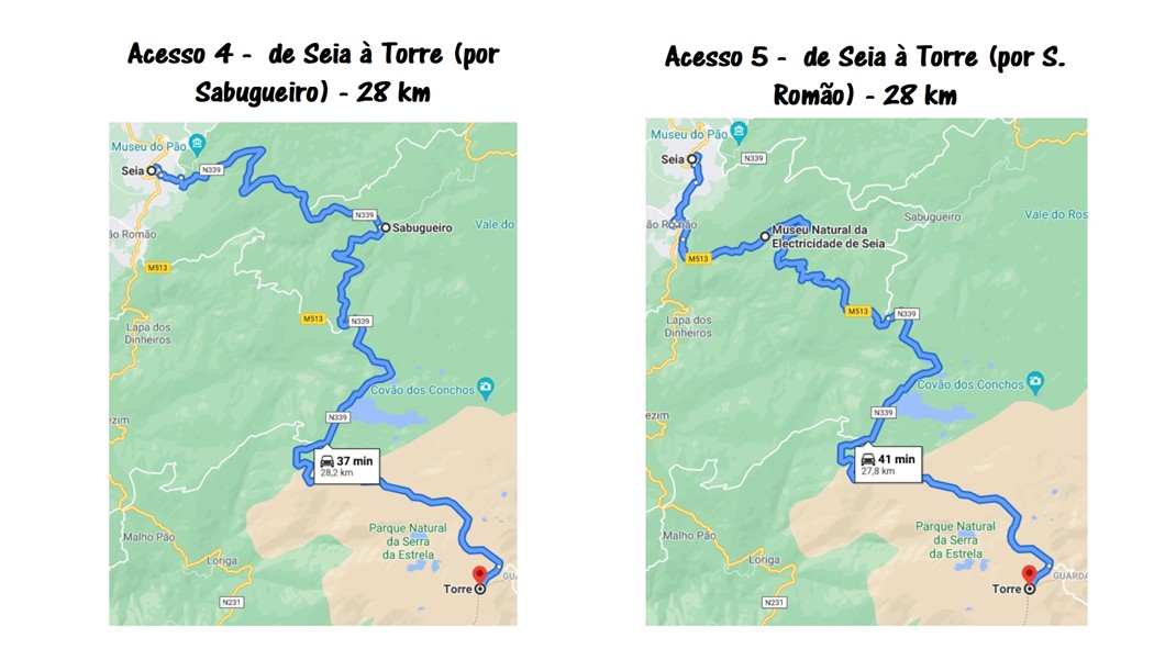 Acessos de Seia e de S. Romão