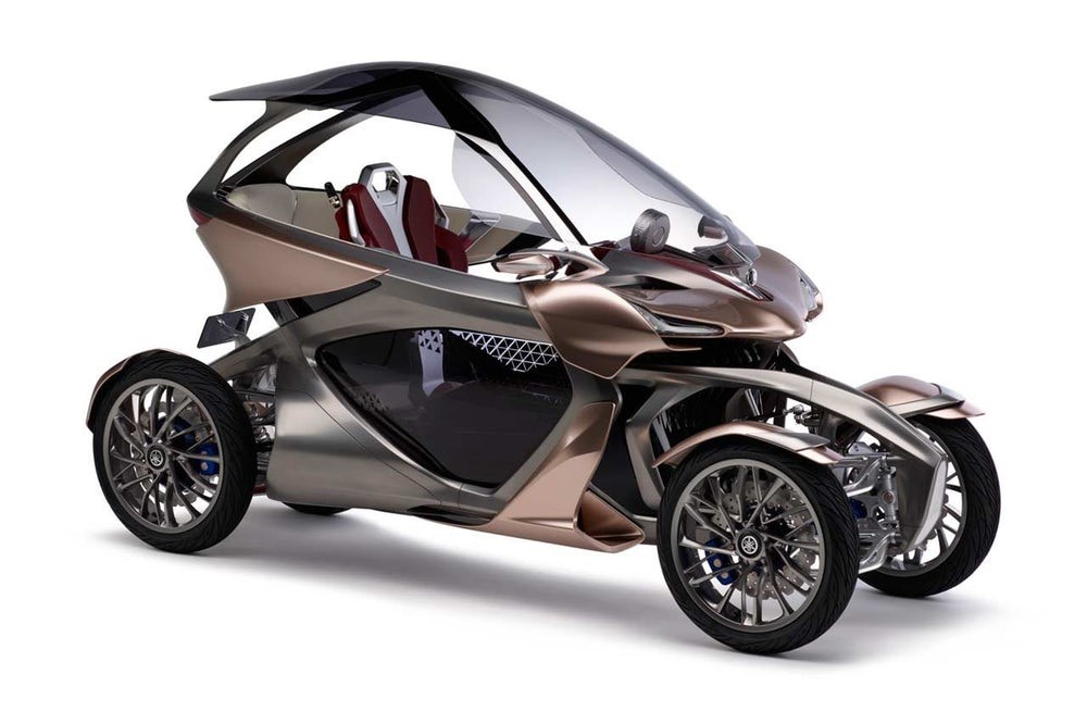 O Yamaha MWC-4 é um veículo de quatro rodas que se inclina nas curvas