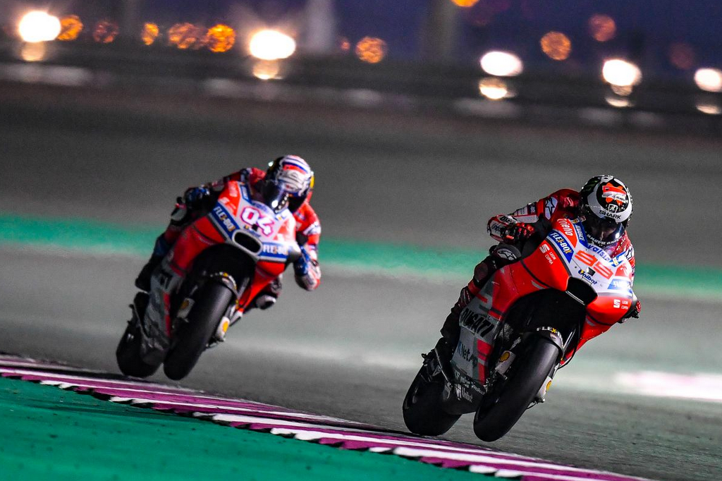 AsDucati andaram bem, com vantagem para Dovi