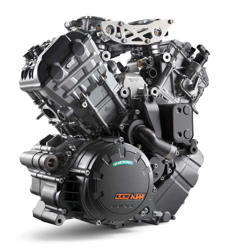 O motor da KtM 1290 Super Adventure tem uma cilindrada de 1301cc e debita 160cv com um binário de 140Nm.