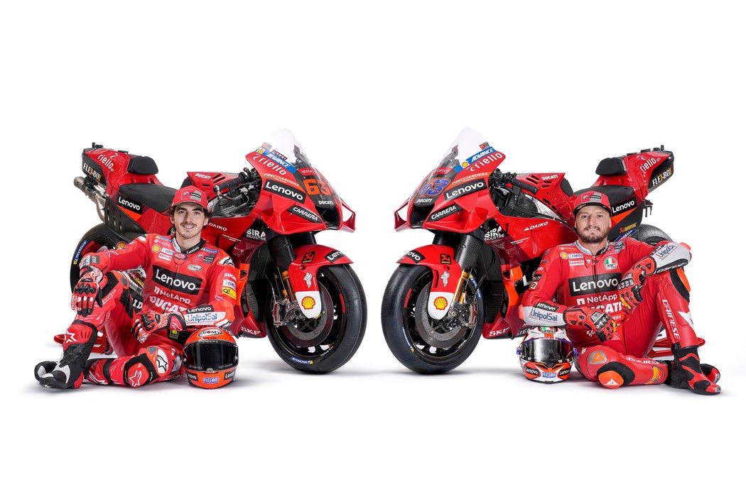 Pecco Bagnaia e Jack Miller pilotos Ducati/Lenovo