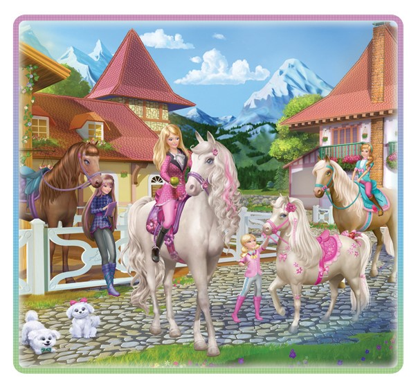 Barbie e as suas irmãzinhas numa aventura de cavalos