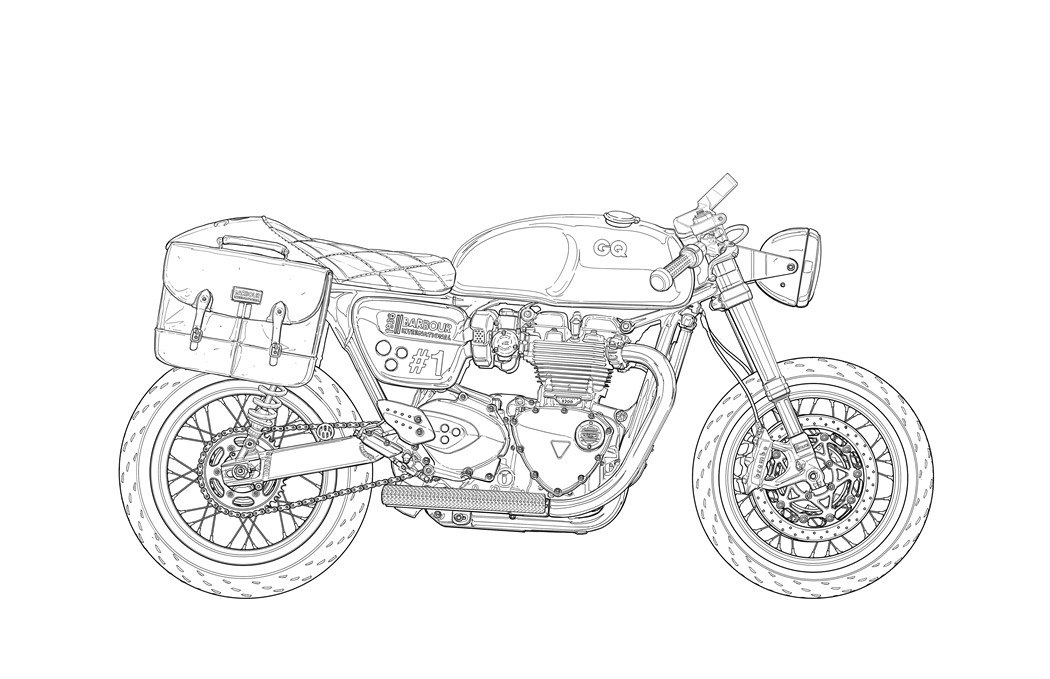 desenho de moto para pintar
