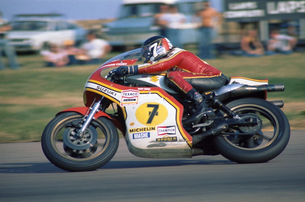 Sheene com o famoso Nº7