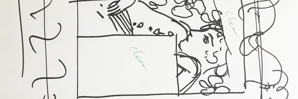 Nick Mauss - Sem Título Estudo, 2016, Marcador e caneta sobre papel, Col./ Cortesia do artista via serralves.pt