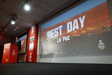  O dia de descanso, 12 de Janeiro de 2018, vai ser em La Paz, na Bolívia