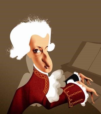 Mozart, pelo ilustrador André Carrilho