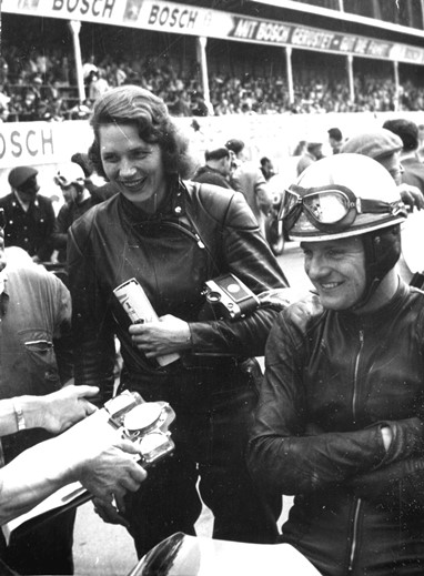 1961 - Com Mike "the bike" Hailwood em Hockeneim
