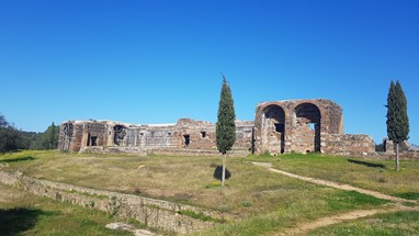 Vista panorâmica da villa romana